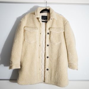 All Saints faux Sherpa shirt jacket